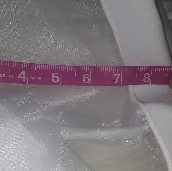 6 HOURS PRICE DROP White See-Through Short Sleevel - Picture 8 of 8